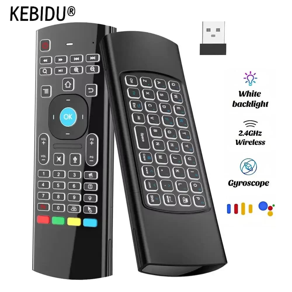 2.4GHz MX3 Air Mouse Wireless Mini Keyboard Voice Backlit Controller IR Learning Remote Control For PC Android TV Box Smart TV