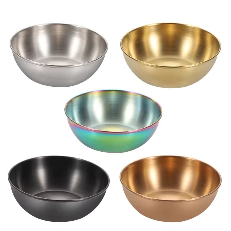 Piatti per salsa piccola in acciaio inossidabile Vassoio da portata per condimenti Piatti per spezie Set Piatto per salsa di soia Stoviglie speciali 2/4/6 pezzi