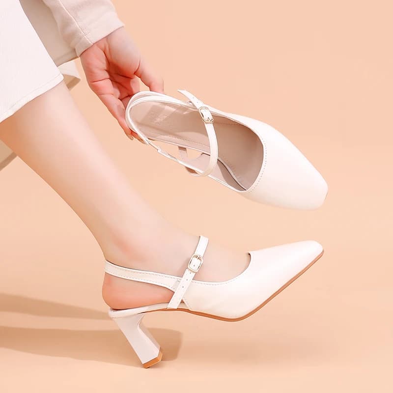 Eleganti Sandali da Donna - Scarpe Estive con Cinturino alla Caviglia e Perle, Leggere e Comode, Ideali per Matrimoni, Spiaggia e Feste