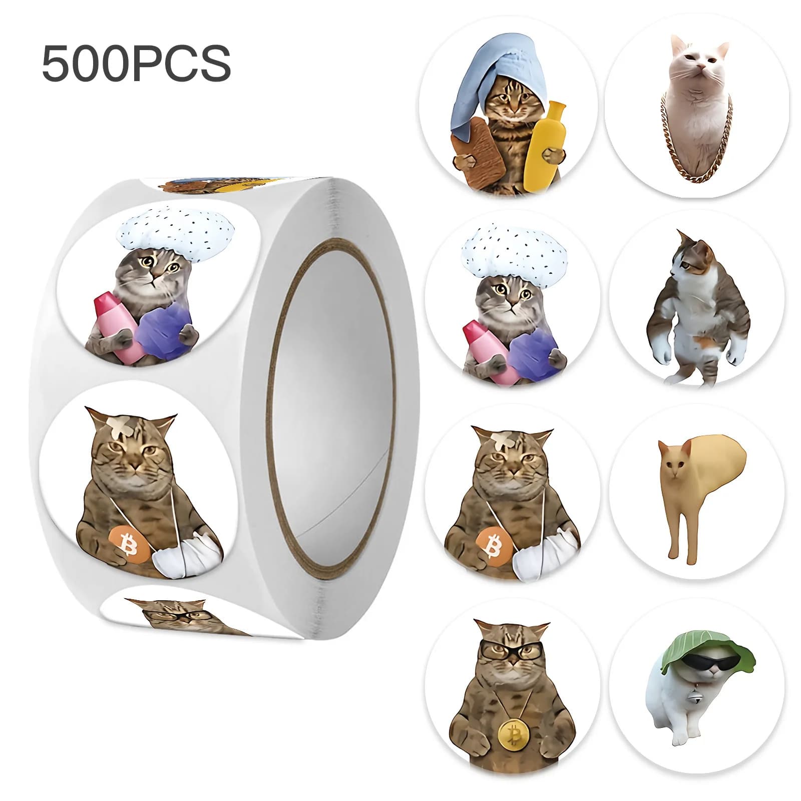 100-500 pz Divertente Gatto Graffiti Emozione Meme Adesivo Telefono Laptop Notebook FAI DA TE Decorativo Adesivo Impermeabile Giocattolo Per Bambini Decor