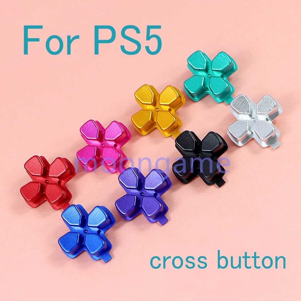 1 pz. Pulsanti in metallo alluminio per controller PS5, tasti direzionali a croce D-pad, accessori