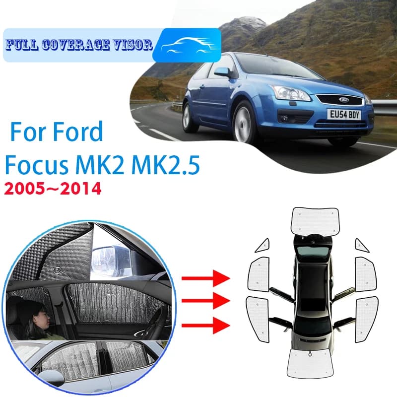 Per Ford Focus MK2 MK2.5 Hatchback 2004 ~ 2010 parabrezza per finestrino dell'auto parasole protezione UV riflettore parasole automatico