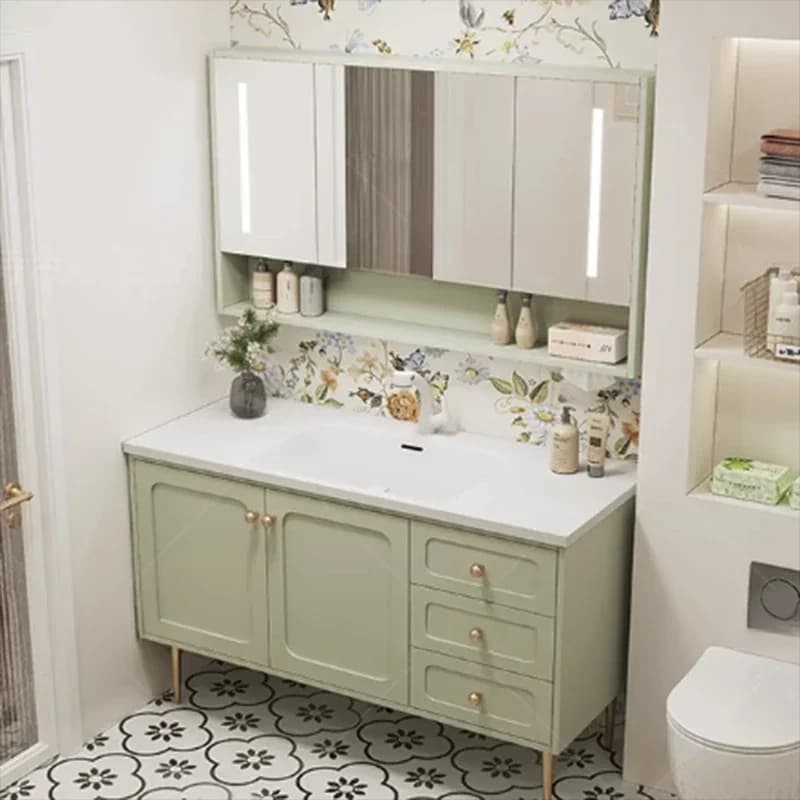 Organizzatore per ripiani porta riviste, Mobile bagno con specchio grande, Mobiletto toilette, Organizer per trucchi, Tocador, Arredamento unico