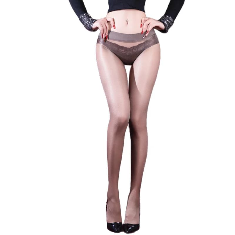 Women Stockings 5d Ultra-Thin Narrow Edge Seamless Crotch Pantyhose Oil Shiny Glossy Transparent Exotic Lingerie High Socks