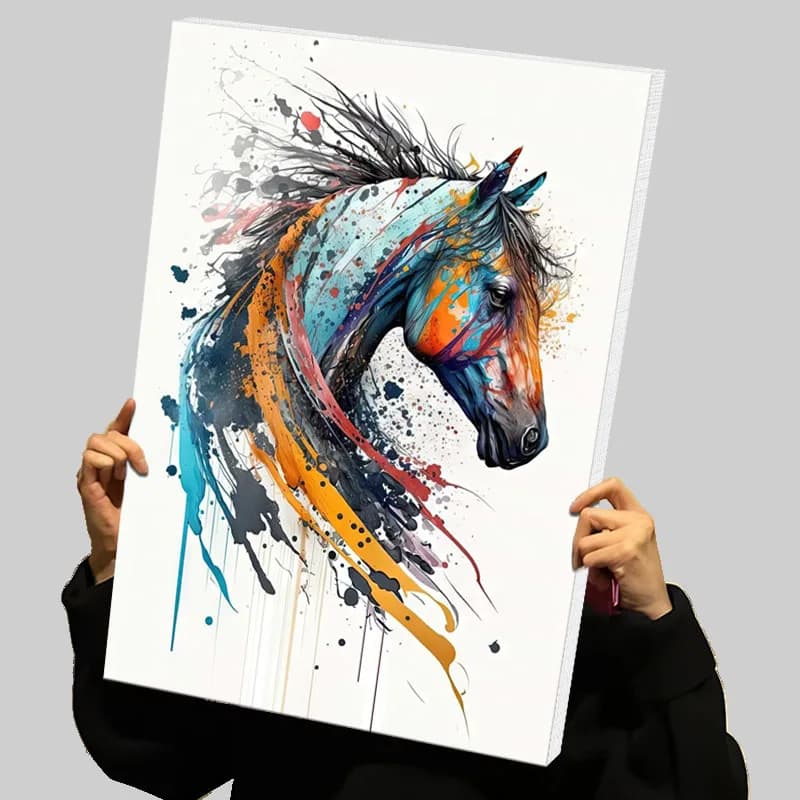 Horse II Prints Poster Custom Canvas Painting Wall Art Gaming Room Decoration Decorative Paintings Modern Abstract Canvases Home