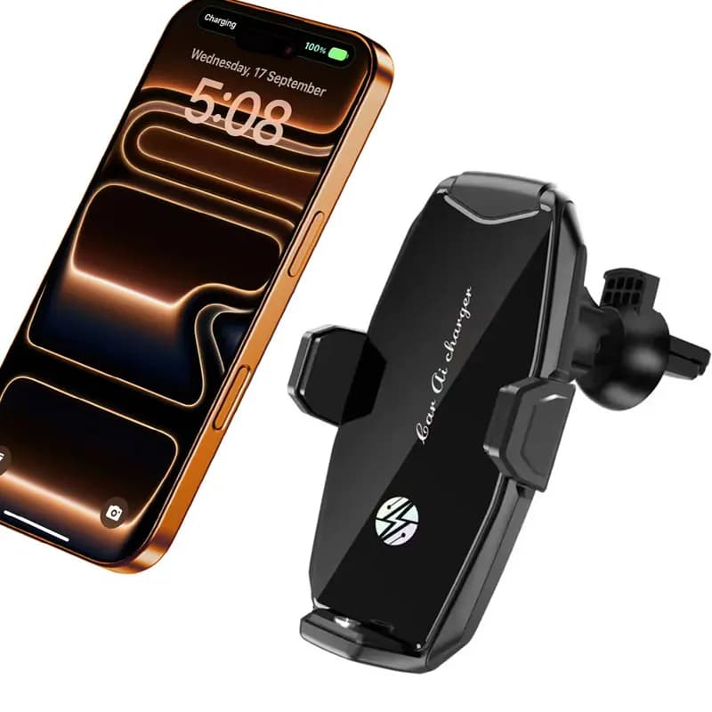 Car Wireless Charger Air Vent Phone Holder Cellphone Bracket for IPhone 17 16 15 14 Samsung Xiaomi Fast Charging Station Stand