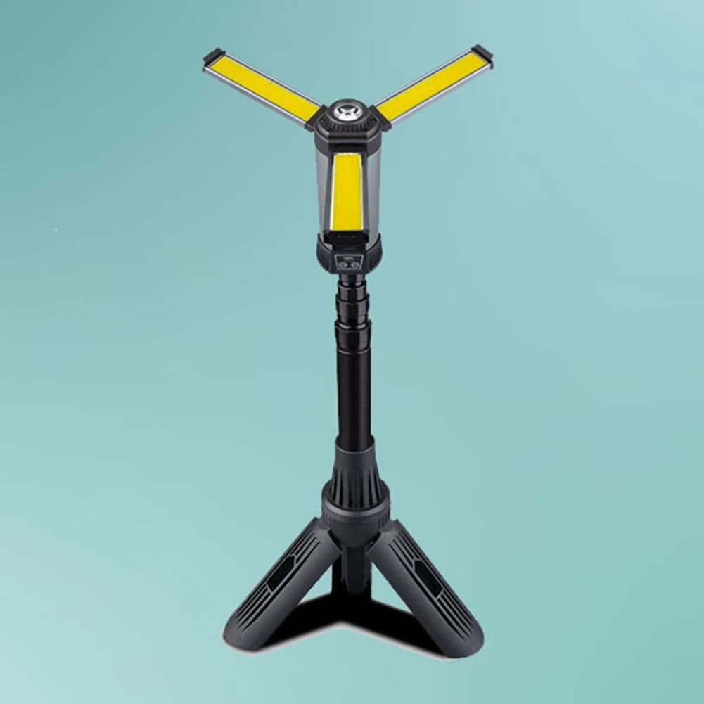 Lampada da lavoro a LED da 6000 mAh Lampada da lavoro ricaricabile senza fili con luce da costruzione COB telescopica per campeggio all'aperto