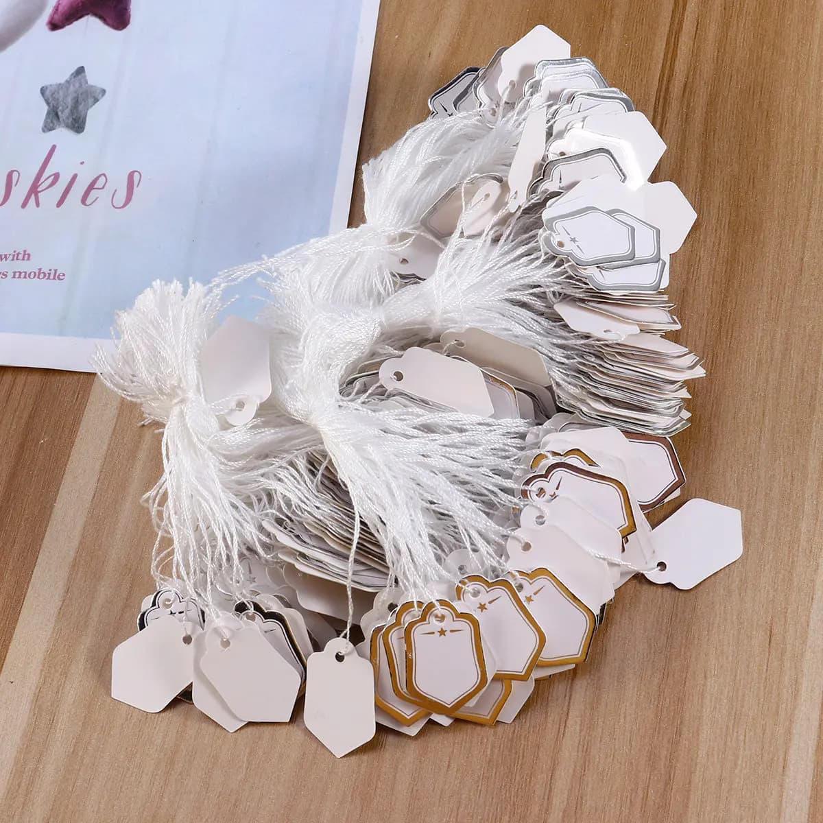 500 Etichette Prezzo Argento a Forma di Stella per Gioielli, Anelli, Orecchini, Bracciali, Collane - Espositori per Offerte e Prezzi Gioielli