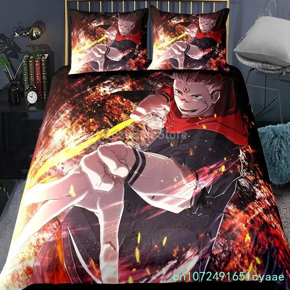 Jujutsu Kaisen Bedding Set Japan Famous Anime Duvet Cover Sets Comforter Bed Linen Twin Queen King Single Size Dropshipping