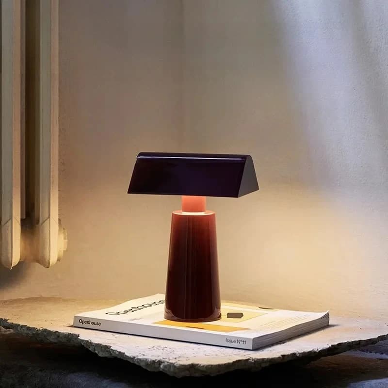 Atmosphere Camping Portable Desk Lights Danish Caret MF1 Pyramid Wireless Charging Table Lamp with Touch Switch Bedroom Bedside