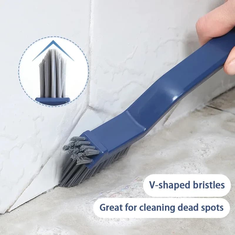 Effective cleaning brush for corners and empty spaces - Multipurpose cleaning brush for bathroom tiles and 2 in 1 floors