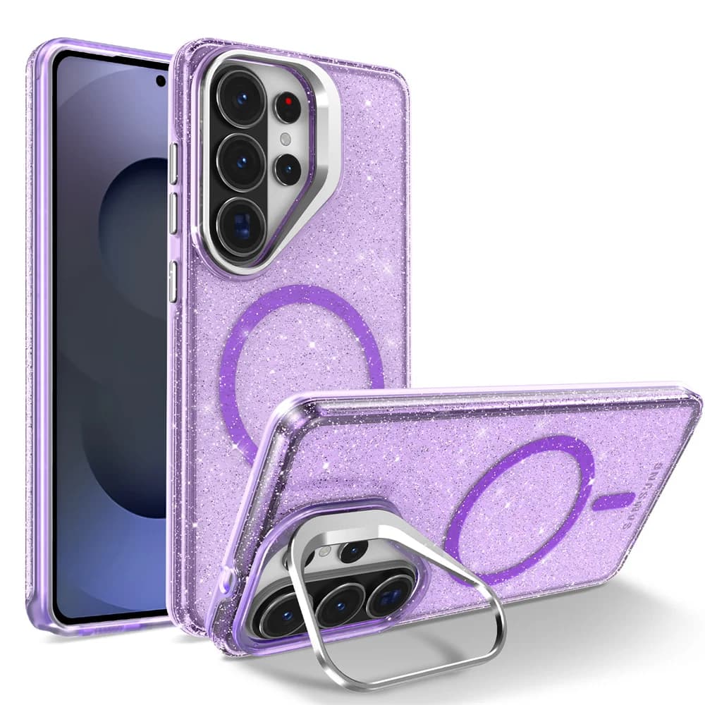S26 S25 Ultra S24 S23 Plus FE, Bling Back Cover Compatible with Magsafe