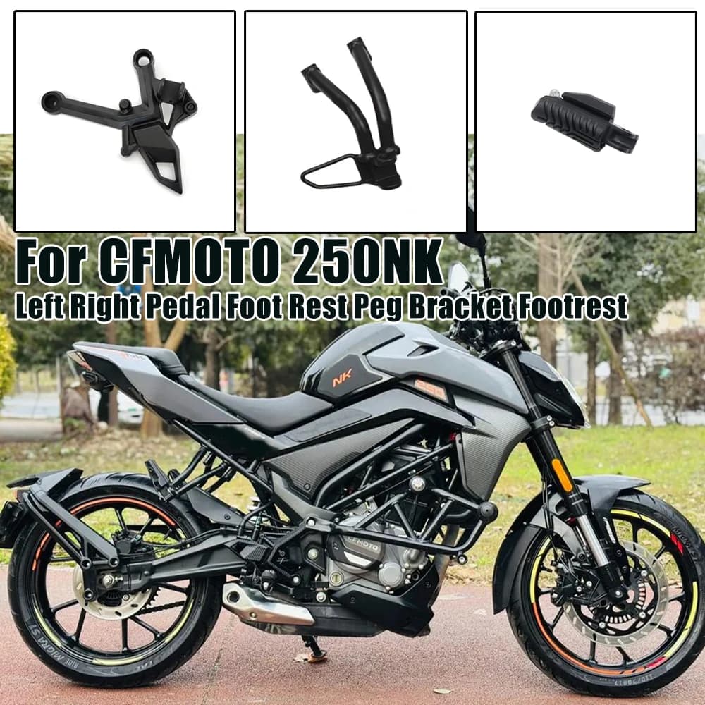 Moto Anteriore Posteriore Sinistra Destra Pedale Resto Del Piede Peg Staffa Poggiapiedi Pedana Accessori Per CFMOTO 250NK 250 NK 2022 2023