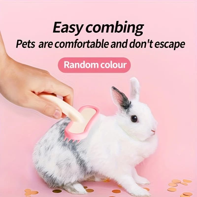 Spazzola Delicata in Silicone per la Toelettatura degli Animali Domestici, con Setole Morbide e Testa a Forma di Cuore per Massaggio e Districamento di Piccoli Animali