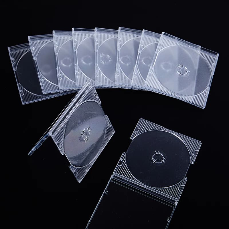 5/10 pcs Clear Plastic empty DVD CD Case Standard Storage Box for Single Disk Home Use