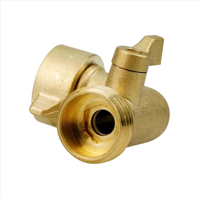 Most-Copper 90 Degree Hose Elbow Adapter With Shut-Off Valve For Garden Hose 3/4 Inch US Connection