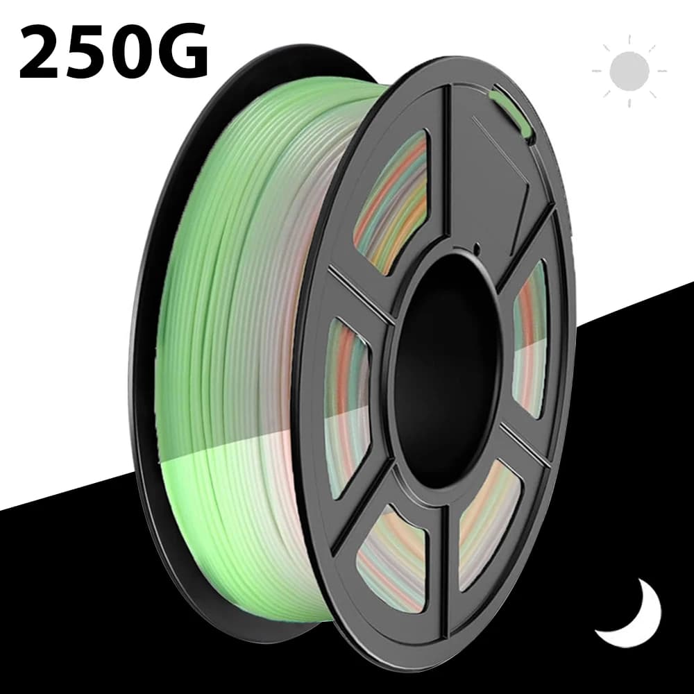 Filament PLA Rainbow 250g 1Kg for 3D Printer, Fluorescent Filament 1.75mm, 3D Printing Material and Sublimation