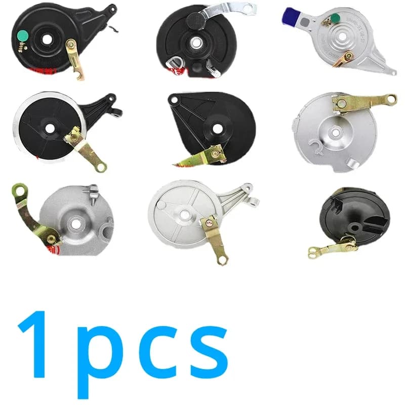 Dopo la modifica Accessori Gruppo freno a tamburo Tamburo freno a disco per veicoli elettrici a tre ruote, pastiglie freno, dispositivo freno a disco