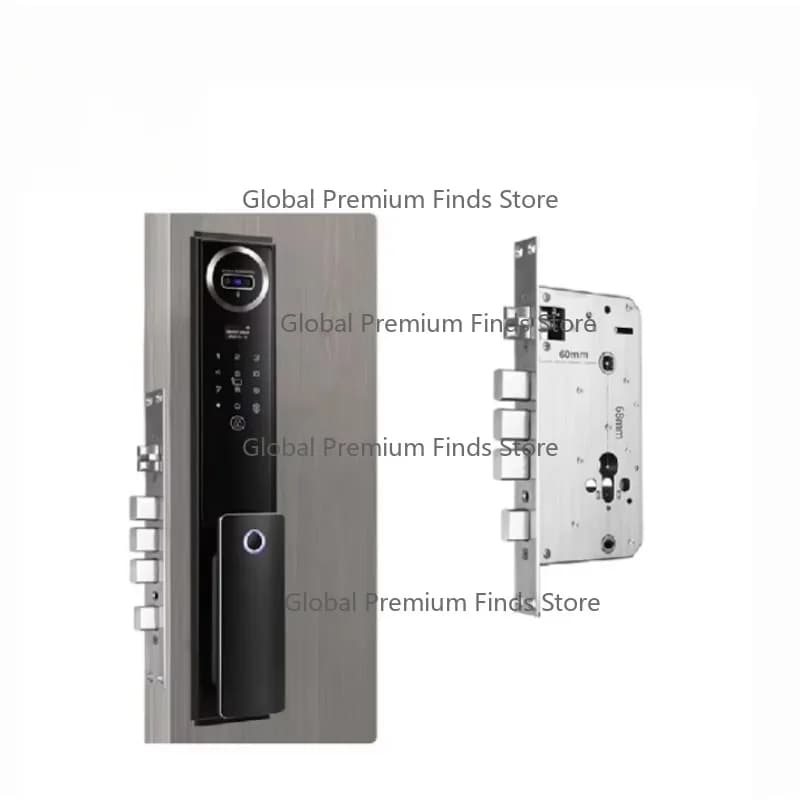 T-uya Riconoscimento facciale Schermo HD IPS da 4,5 pollici Citofono visivo Impronta digitale Serratura per porta Fotocamera Scheda di memoria in lega di zinco 6068