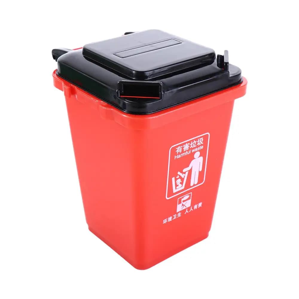 Mini bidone della spazzatura in plastica per smistamento della spazzatura, contenitore per la casa, organizer da tavolo, mini pattumiera, modello di bidone della spazzatura, mini organizzatore per penne