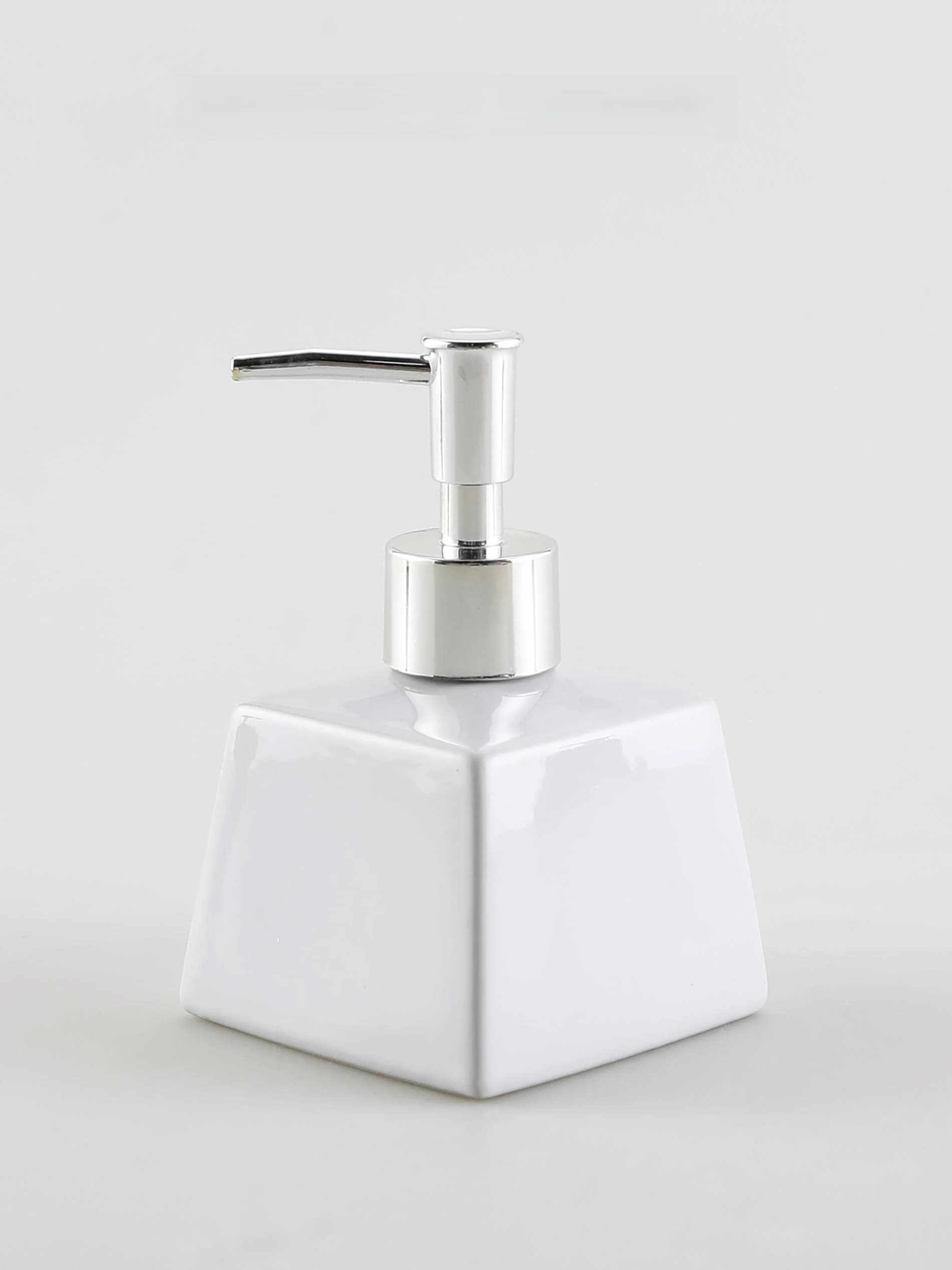 KULE HOME Dispenser in Ceramica per Sapone Liquido e Shampoo, Bottiglia Vuota per Organizzazione Bagno, Accessori per Cura Personale H8320