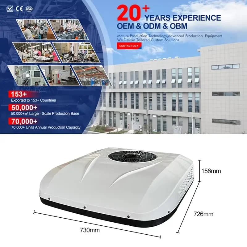 Digital Control Panel High Quality Wholesale 12V Parking Air Conditioner for Light Truck RV