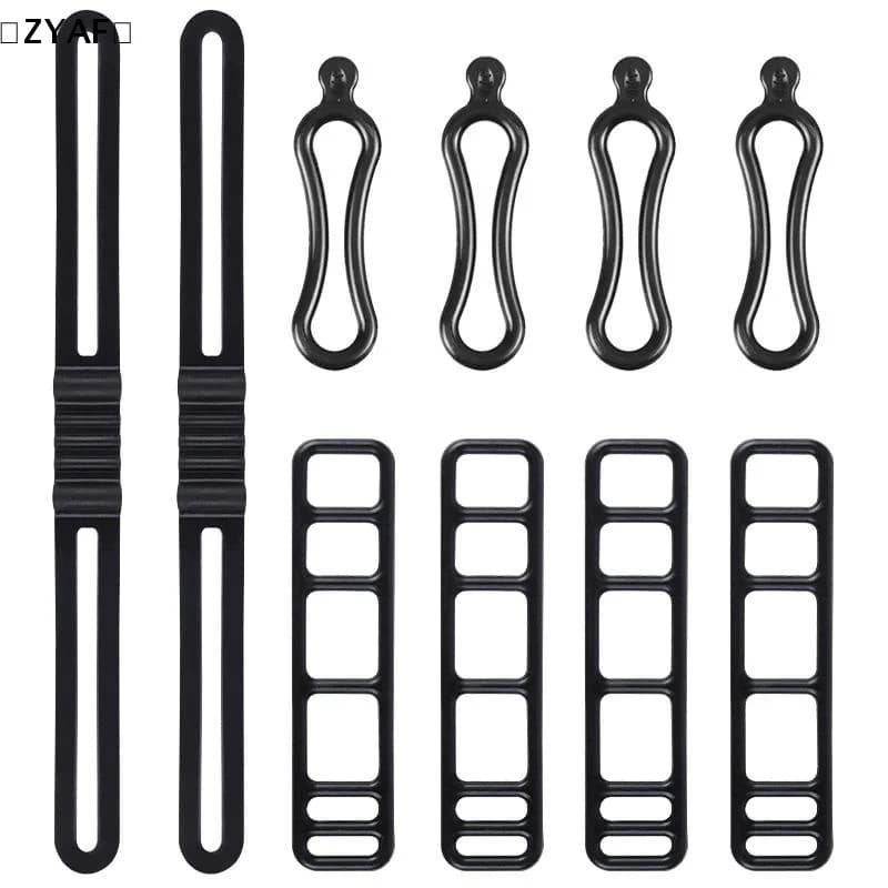 10 pezzi/set di fasce in silicone per bicicletta, cinghie per luci di bicicletta, per il fissaggio di fari e fanali posteriori, accessori universali per biciclette〔ZYAF〕