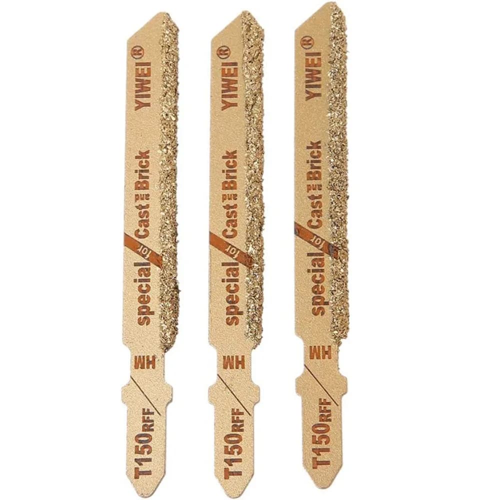 3 pezzi lama per seghetto alternativo diamantato 3 "T150 grana in metallo duro 50 grana T-shank lame per seghetto alternativo utensile da taglio per piastrelle in ceramica attrezzi da giardino elettrici