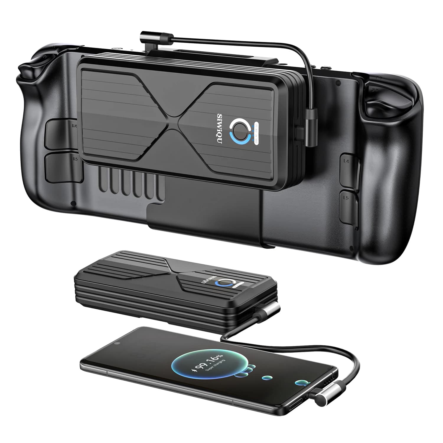 SIWIQU 20000mAh Power Bank portatile per Steam Deck, 45W PD 3.0 batteria a ricarica rapida, batteria esterna compatibile