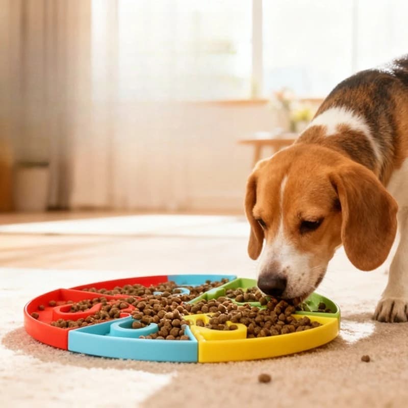 Tappetino in silicone per animali domestici, anti-ingozzamento, per l'alimentazione lenta, piatto antiscivolo per cani e gatti