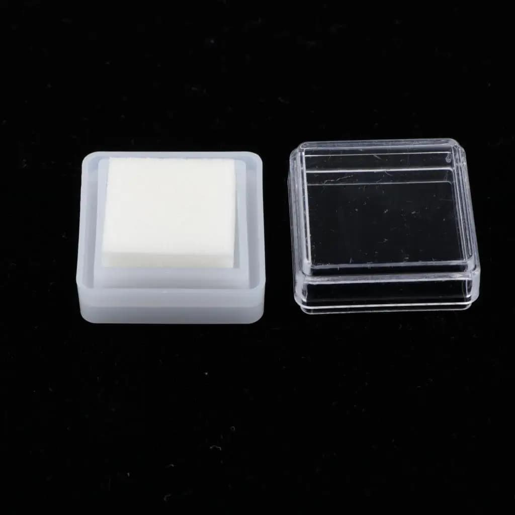 Square Sponge Blank Ink Pad for Rubber Stamps Clear Base for Scrapbooking Kit and Paper Crafts