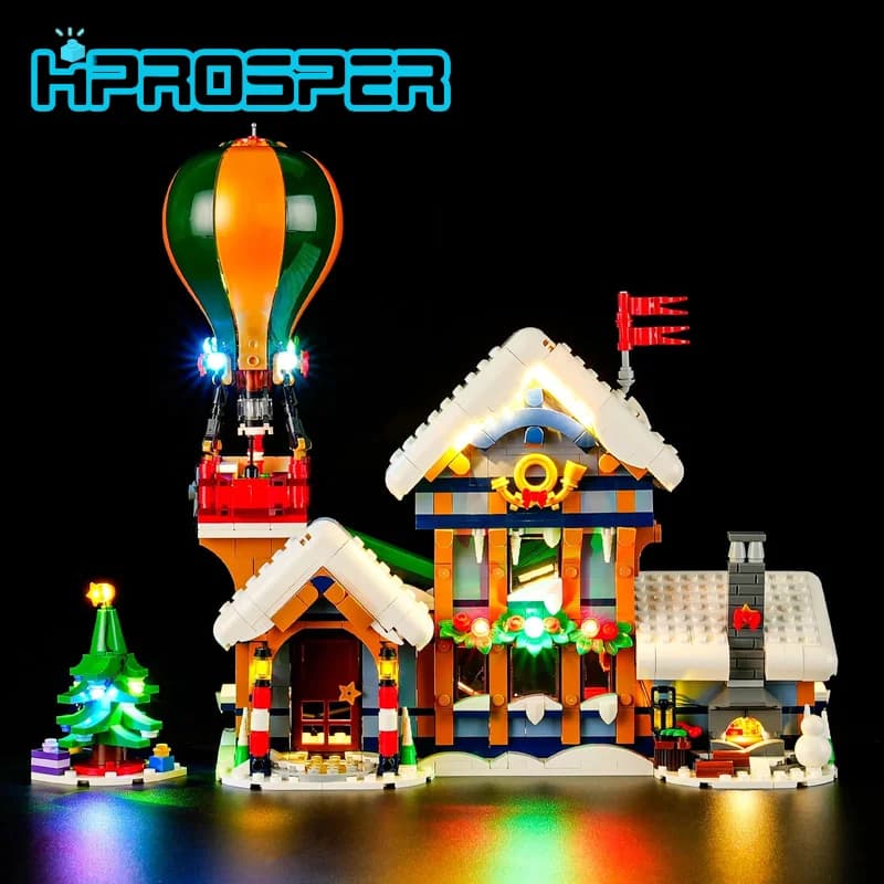 Hprosper Luce LED per Lego 10339 Lampada decorativa per ufficio postale di Babbo Natale con scatola batteria (non blocchi di costruzione)