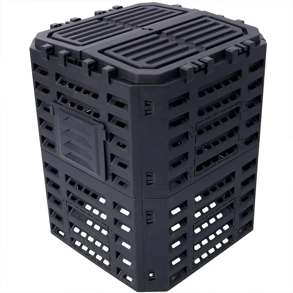 Compost Bin, Large Outdoor Garden Composter with BPA Free Recycled Plastic, Easy Assembly Food Waste Composting Box for