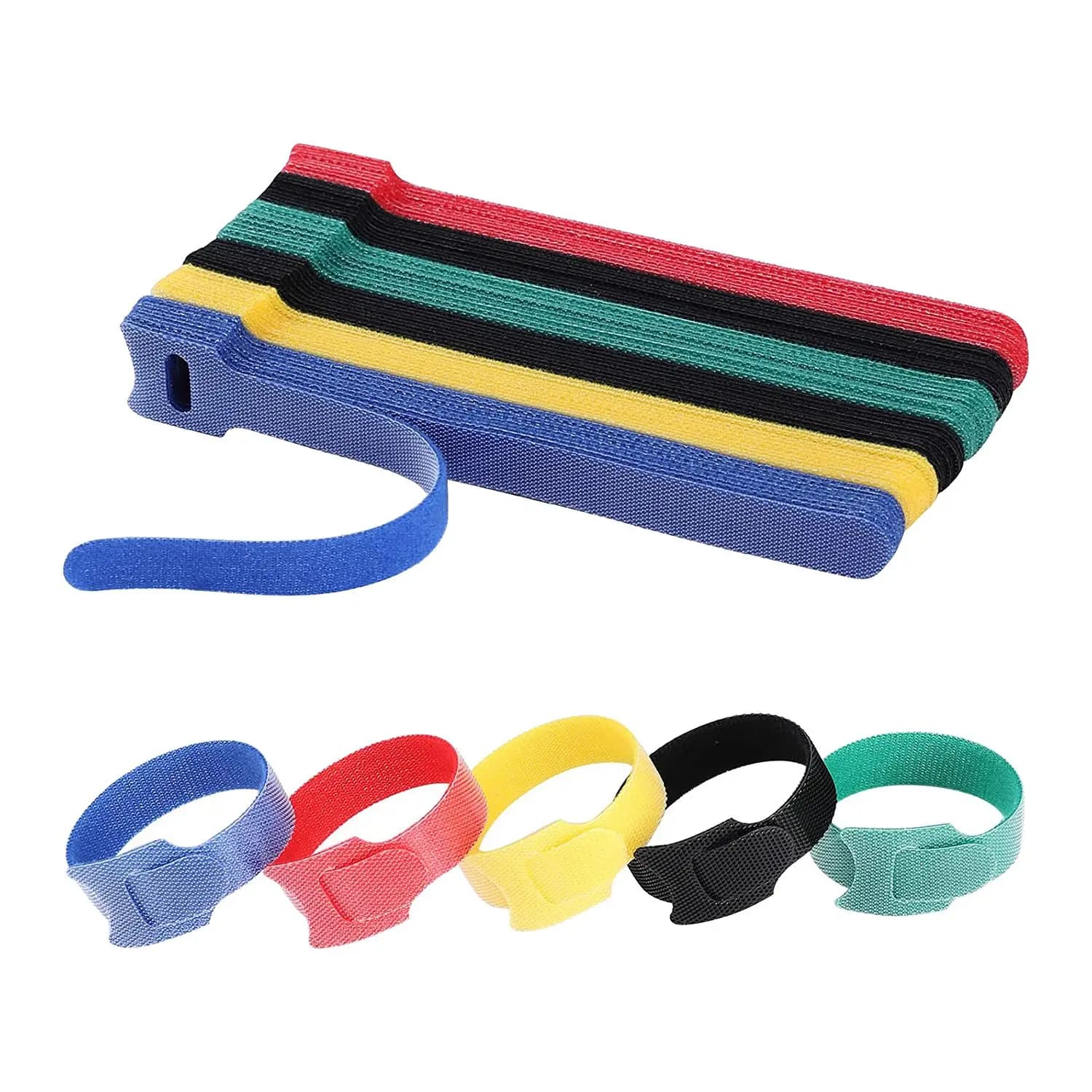 A23F-120PCS Fascette per cavi riutilizzabili, organizer per la gestione dei cavi, fascette per cavi da 6 pollici per accessori elettronici per casa e ufficio