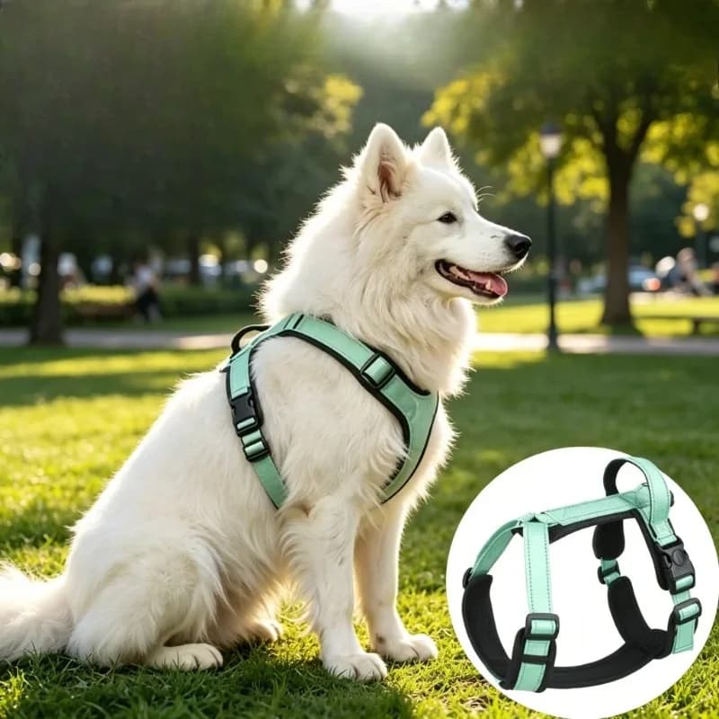 1pc No Pull Dog Harness with Poop Bag, Breathable Adjustable Dog Vest for Small Medium Dogs, Comfortable Pet Harness for Walking