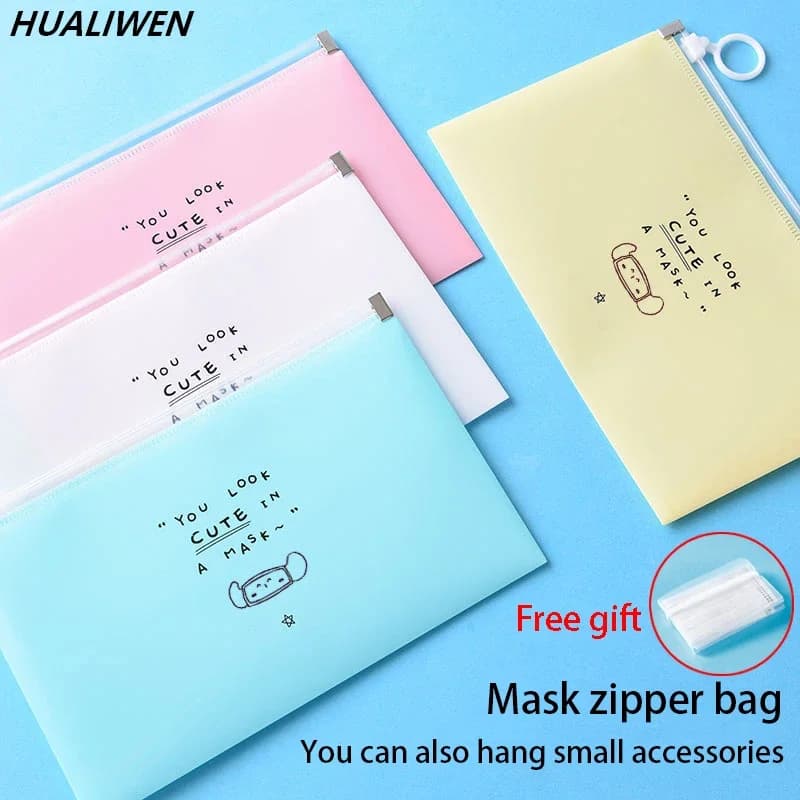4pc Fashion Mask Cover Bag support for portable face mask case for space saving mask boxes for masks Caja Para Guardar Mascarillas