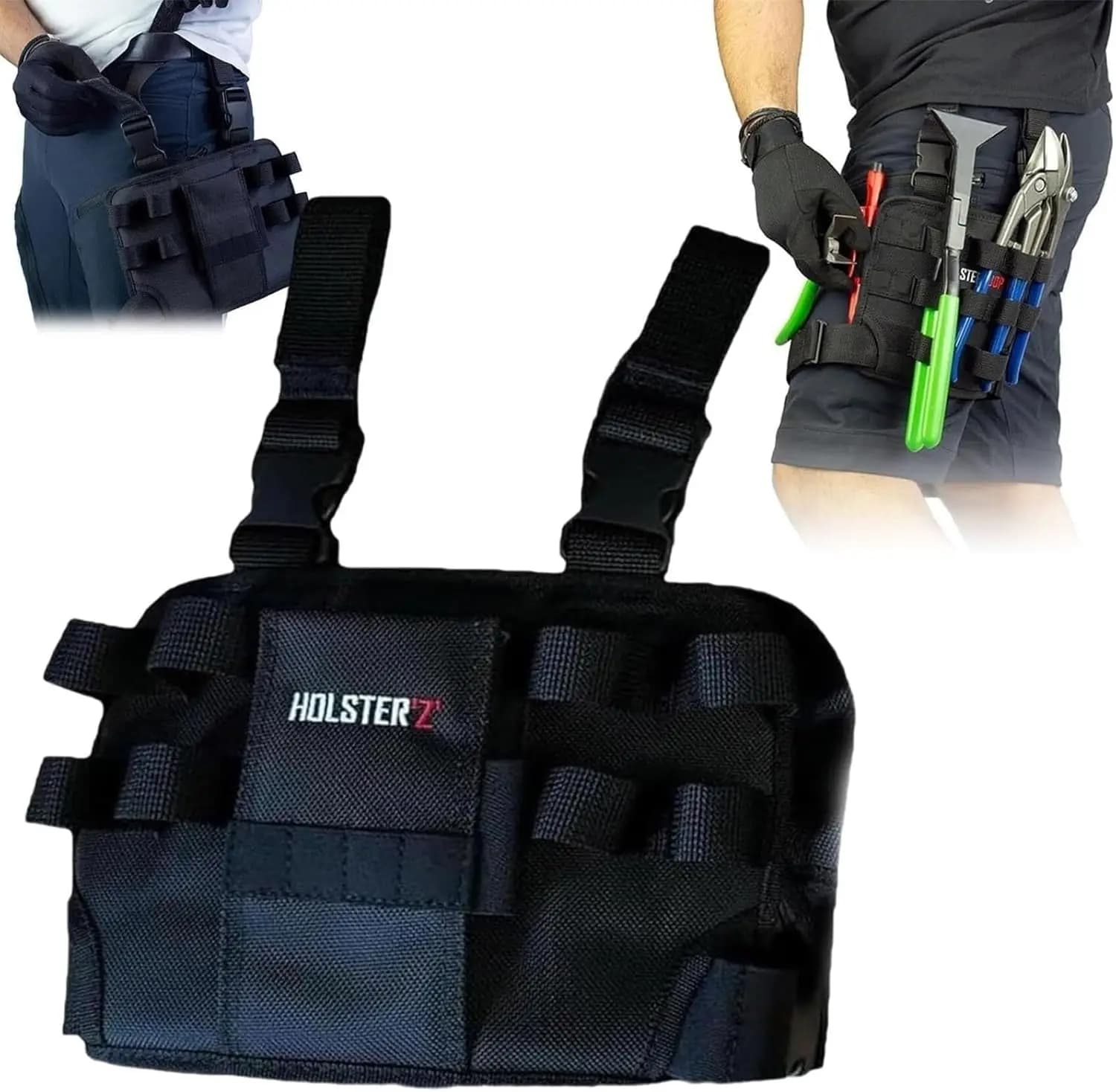Custodia per attrezzi Holster Z 2.0, custodia per gambe con cintura per uomo, custodia per attrezzi per elettricisti multiutensile borsa da lavoro tattica per elettricista