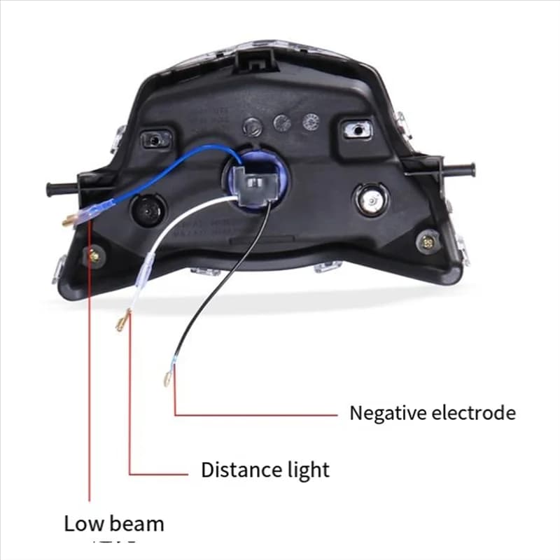 Pianura Del Motociclo Cupolino Parafango Per Yamaha LC135 V1 135GP Testa Della Luce LED 12V 35W Spoiler Maschera Copriobiettivo Dirt Bikes Du