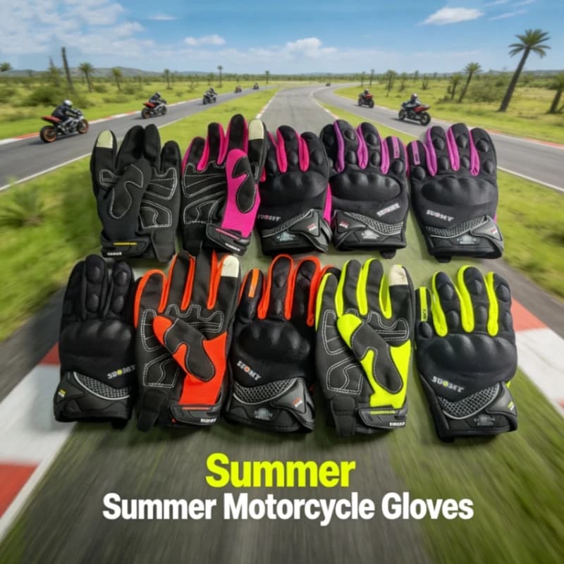 SUOMY Men Summer Breathable Urban Motorcycle Gloves Women Full Finger Anti-slip Anti-fall Riding Gloves for Daily City Commuting