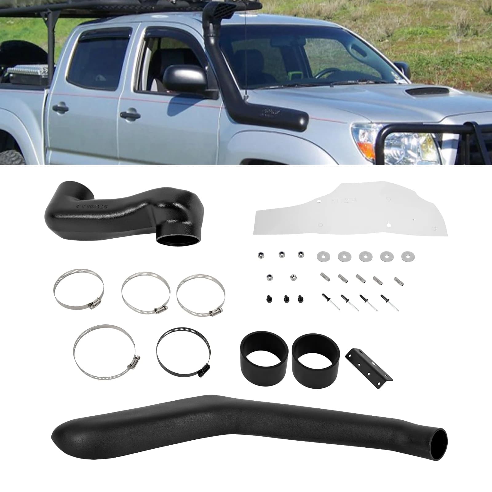 Toyota Tacoma Air Suction System 2005 2007-15, right side passenger, cold air induction kit, off-road adventure