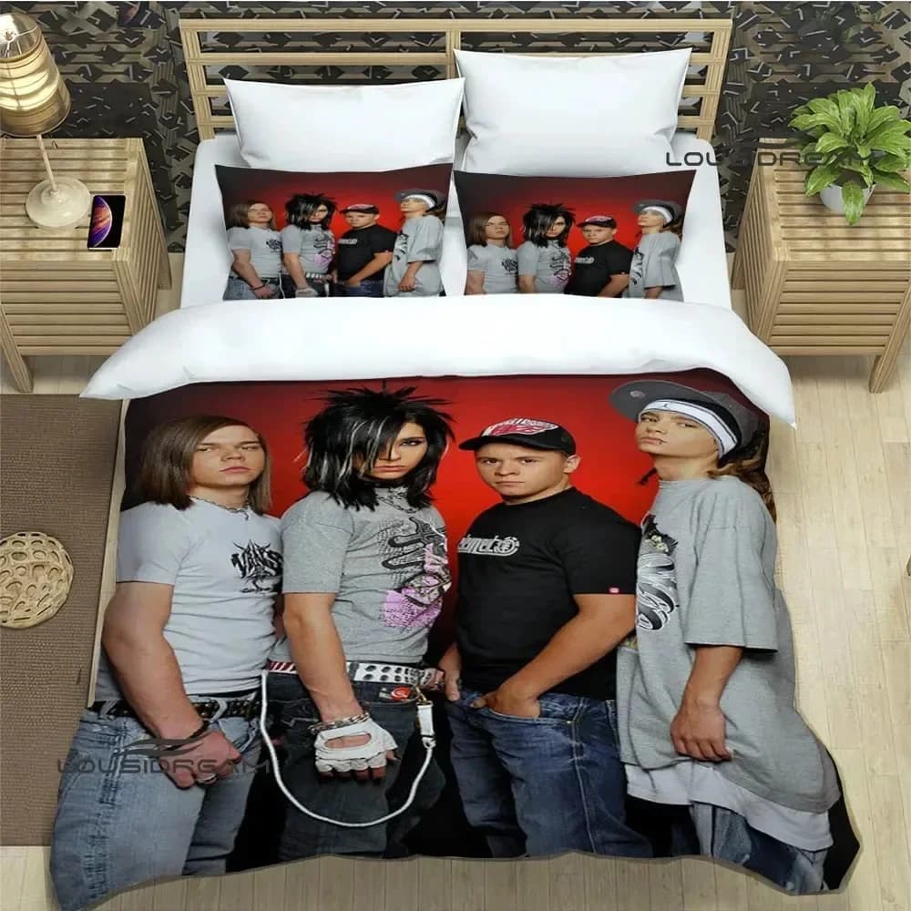 Tokio Hotel band Comodo copripiumino copripiumino Federa Set biancheria da letto Decorazione camera da letto per bambini Tessili per la casa