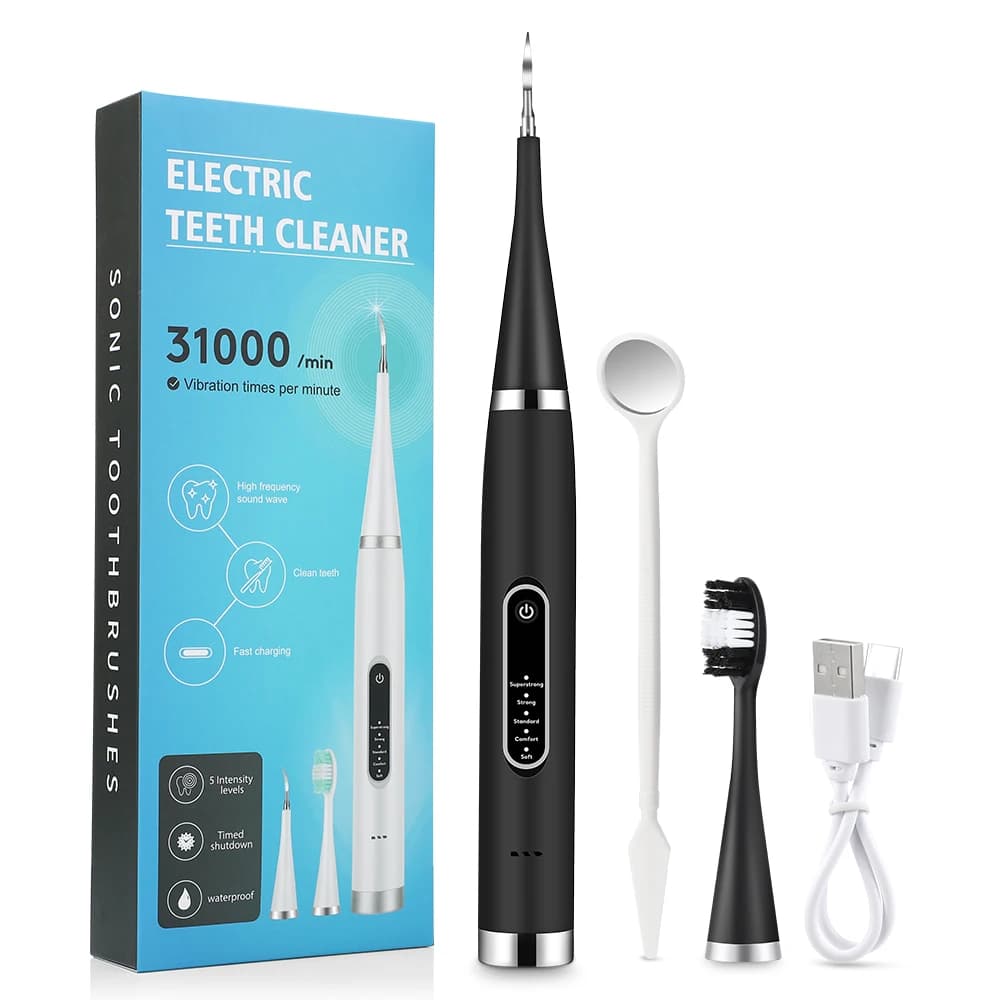 Electric Sonic Vibration Scaler Dentale Whitening Of Tooths Plate Calculation Coffee Beam Macchie Removal Tartaro Toothbrush