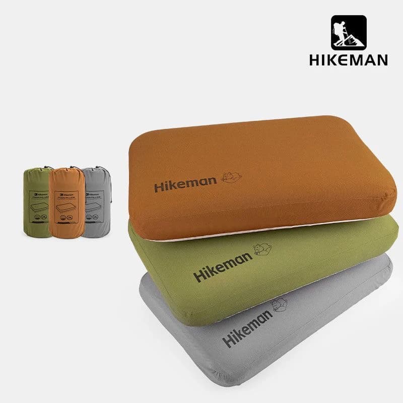 Cuscino da campeggio HIKEMAN in memory foam, cuscino cervicale da viaggio portatile, cuscino per la pausa pranzo, cuscino in memory foam a lento ritorno