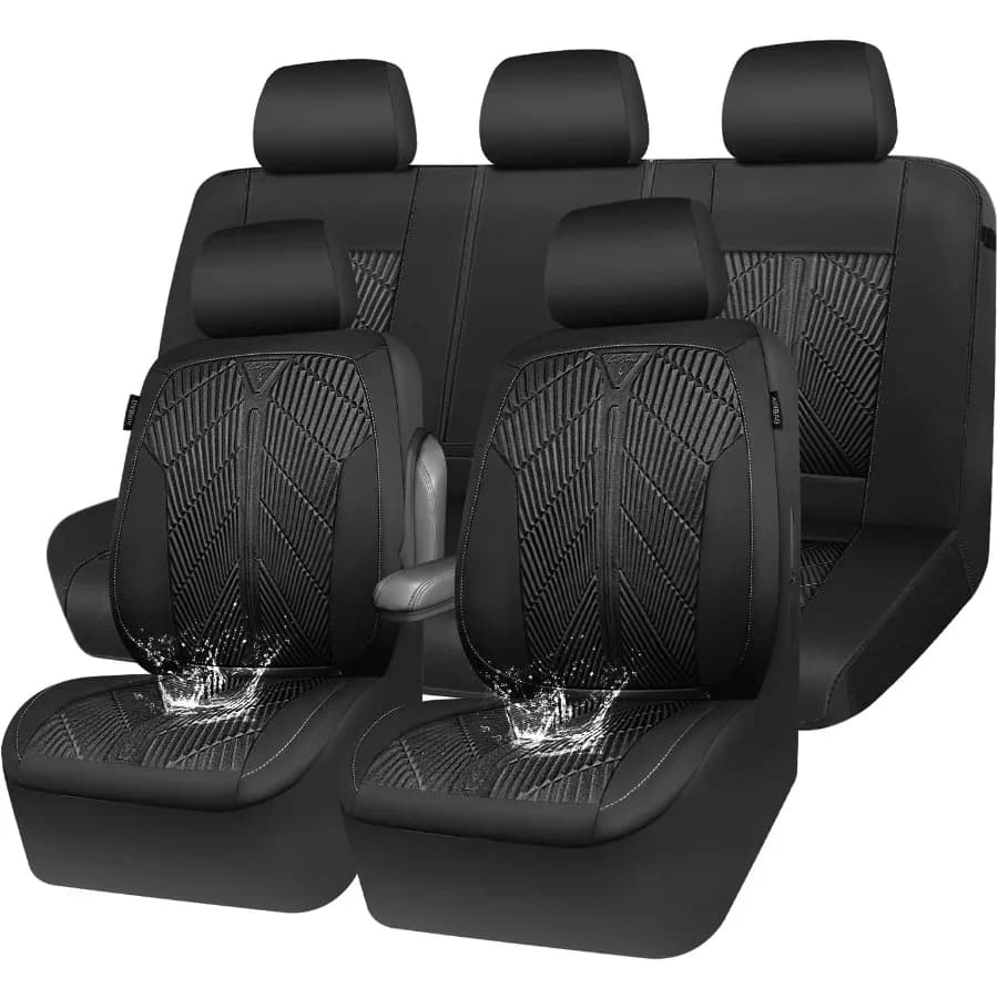 Set completo di coprisedili per auto impermeabili realizzati in materiale per muta in neoprene per protezione per tutte le stagioni Design antiscivolo e durevole con