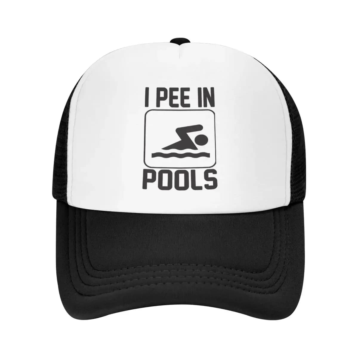 Personalized baseball cap punk funny swimming The Pee In Pools woman hat breathable truck driver cap sports snapback