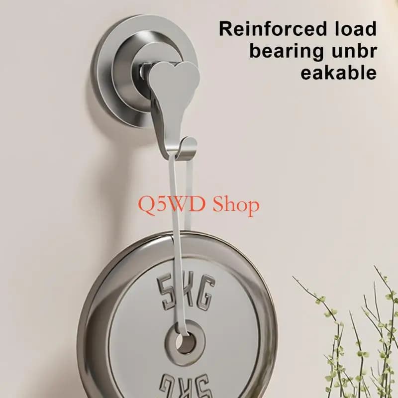 Q5WD Gancio multiuso a ventosa Tenuta Gancio in ABS antiscivolo Potente gancio a ventosa per indumenti e accessori