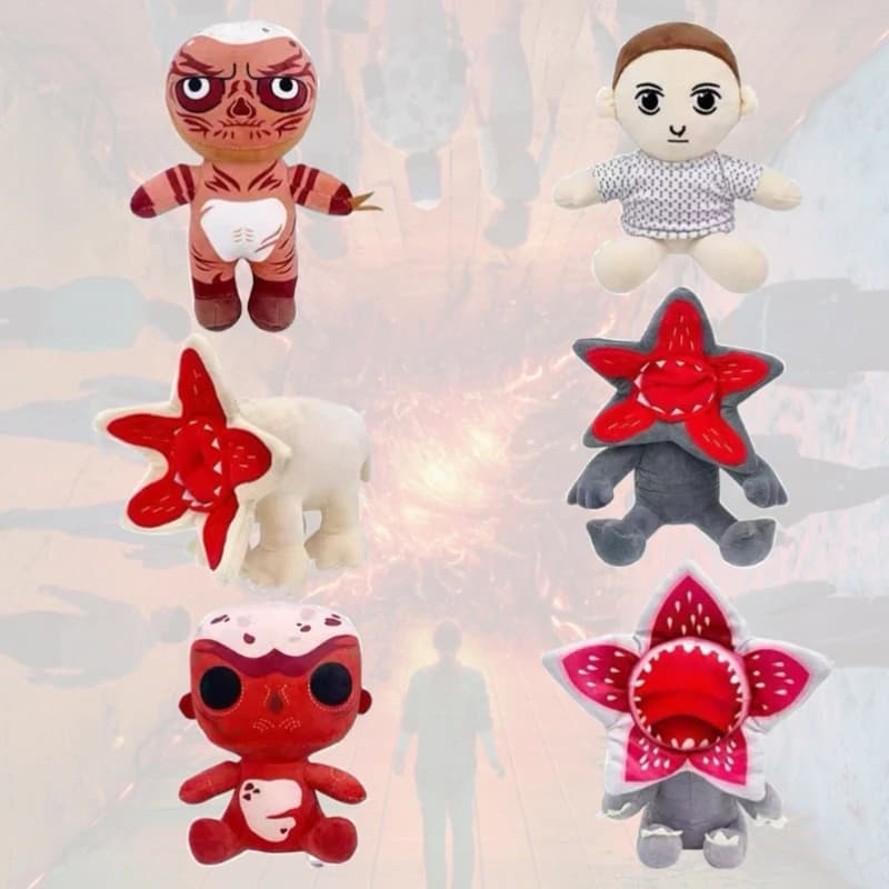 Peluche Personaggi dei Cartoni Animati 2026, Simpatici Giocattoli Imbottiti di Eleven e Demogorgone, Morbidi Giocattoli per Bambini, Regali di Compleanno