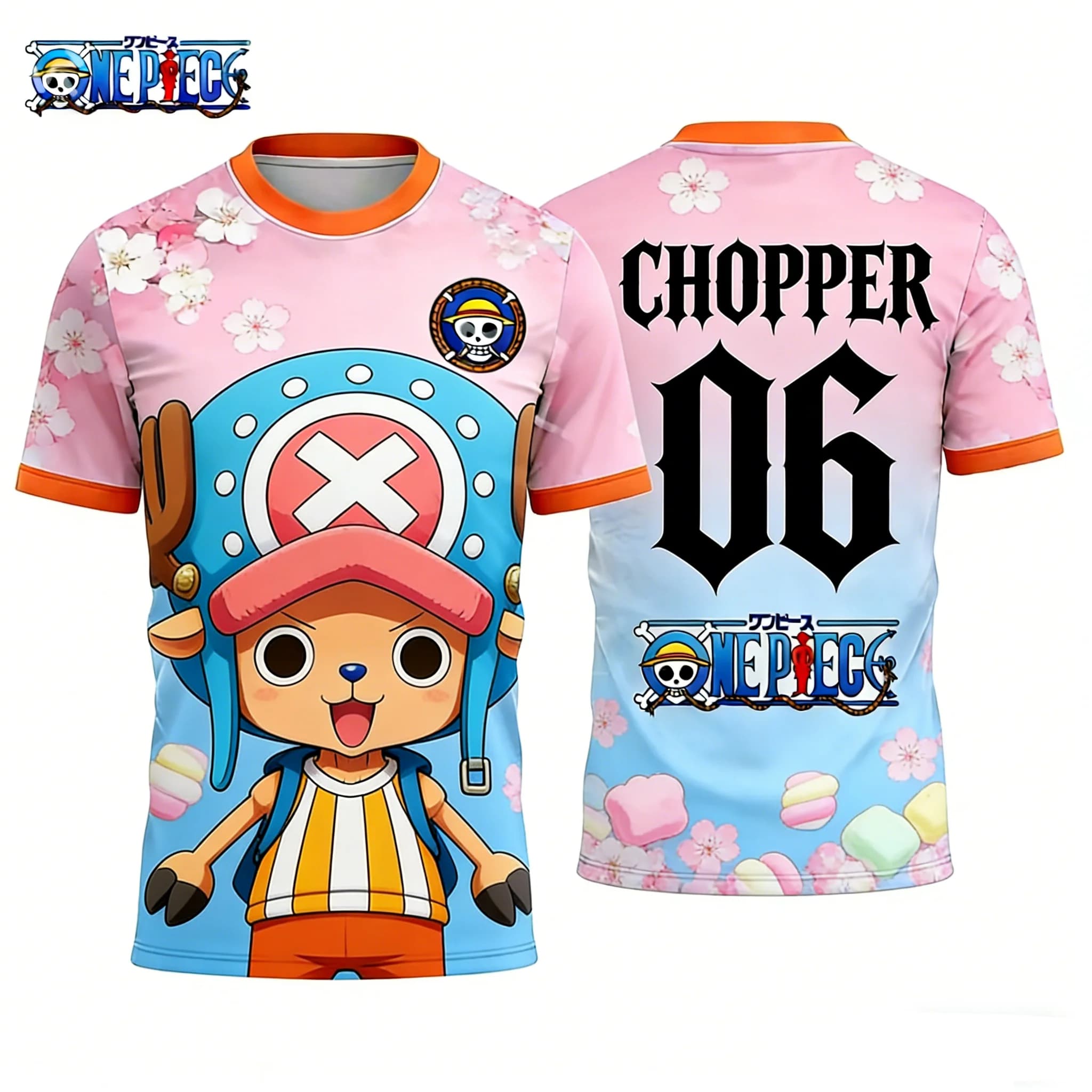 Nuova T-shirt Anime Bandai One Piece Tony Tony Chopper 2026 - Adatta per Bambini/Adulti, per Uso Quotidiano e Competizioni