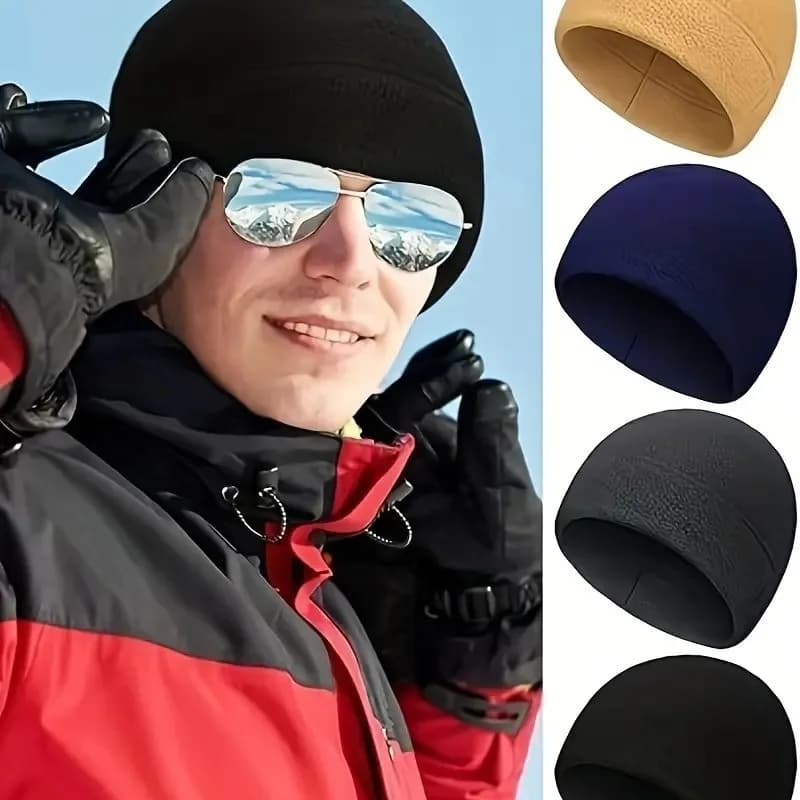 Outdoor fleece cap warm windproof soft cap for man and woman climbing winter cycling workout hiking racing headdress