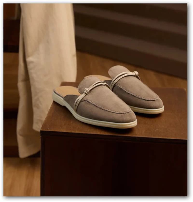 Suede Leather Women's Loafers 2025 Summer New Designer Luxury Casual Slippers Comfortable Moccasins Fashionable Mules Footwear